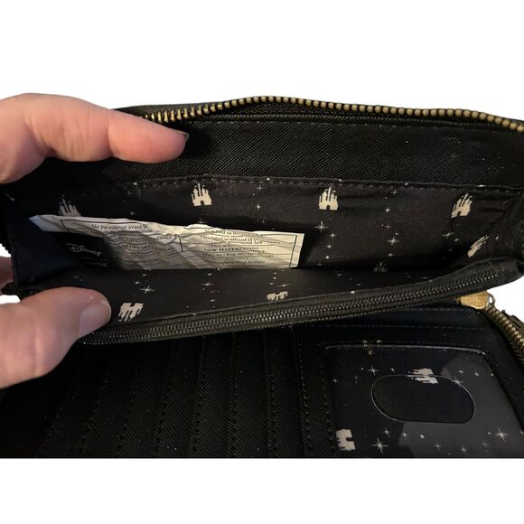 Loungefly Disney Princess Silhouette Quilted Zip-Around Wallet - Picture 7 of 9